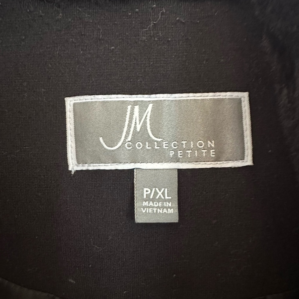 JM Collection Black Teddy Jacket - Picture 3 of 3